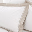 Oxford Lace Trim Duvet Cover Set - Natural
