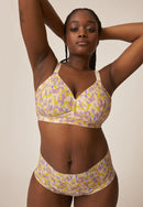 Padded Non-Wired Bra - Smoked Orchid Print