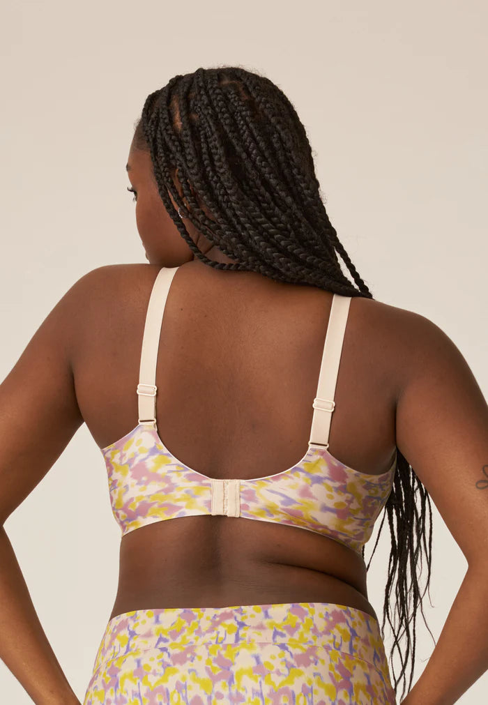 Padded Non-Wired Bra - Smoked Orchid Print