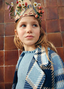 Plaid coat - Sky Blue