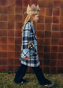 Plaid coat - Sky Blue