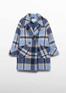 Plaid coat - Sky Blue