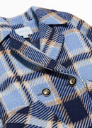 Plaid coat - Sky Blue