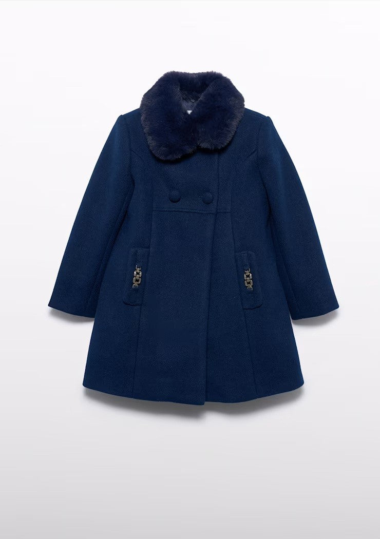 Woolen Coat - Navy