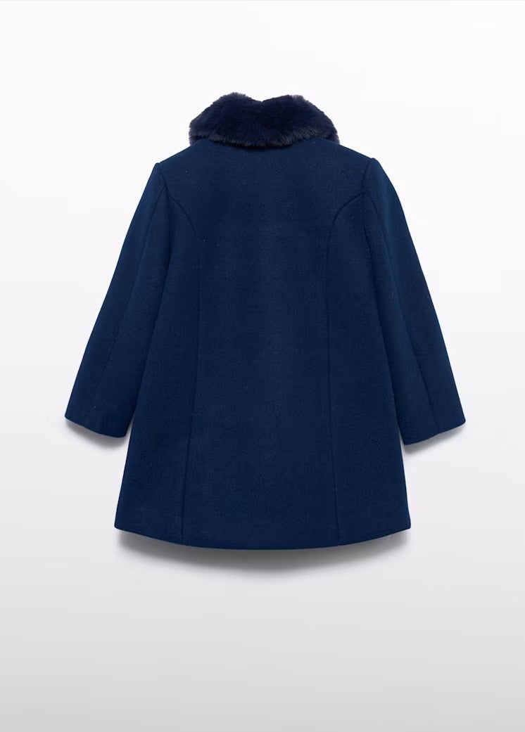 Woolen Coat - Navy