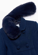 Woolen Coat - Navy