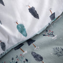 Winter Scene Duvet Cover Set - Blue