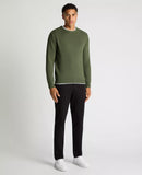 Round Neck Jumper - Olive