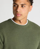Round Neck Jumper - Olive