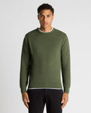 Round Neck Jumper - Olive