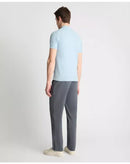 Knit Polo Shirt - Light Blue Grey