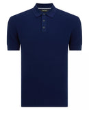 Knit Polo Shirt - Dark Blue/black
