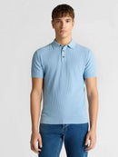 Knit Polo Shirt - Sky Blue