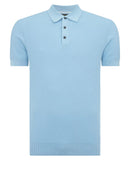 Knit Polo Shirt - Sky Blue