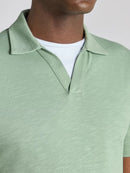 V-Neck Shirt - Light Green Grey