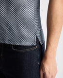 Short Sleeve Polo Shirt - Dark Blue & Black