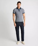 Short Sleeve Polo Shirt - Dark Blue & Black