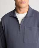 1/2 Zip Sweatshirt - Slate Blue