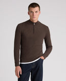 1/2 Zip Jumper - Brown Grey