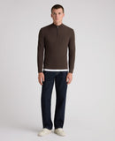 1/2 Zip Jumper - Brown Grey
