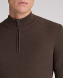 1/2 Zip Jumper - Brown Grey