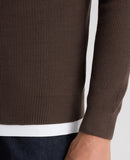1/2 Zip Jumper - Brown Grey