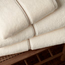 Zero Twist Satin Stitch Towels - Cream
