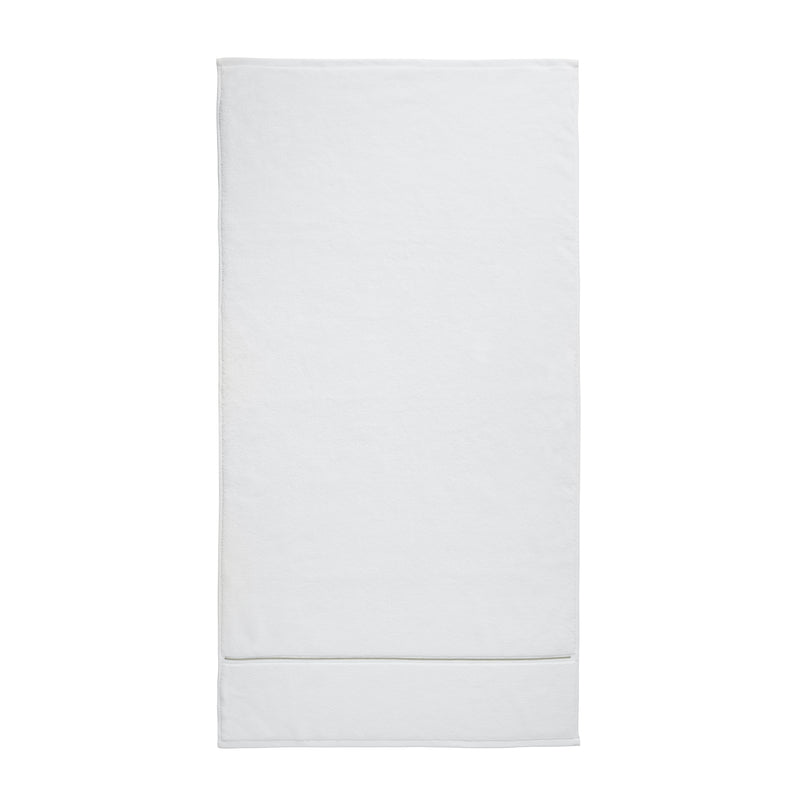 Zero Twist Satin Stitch Towels - White