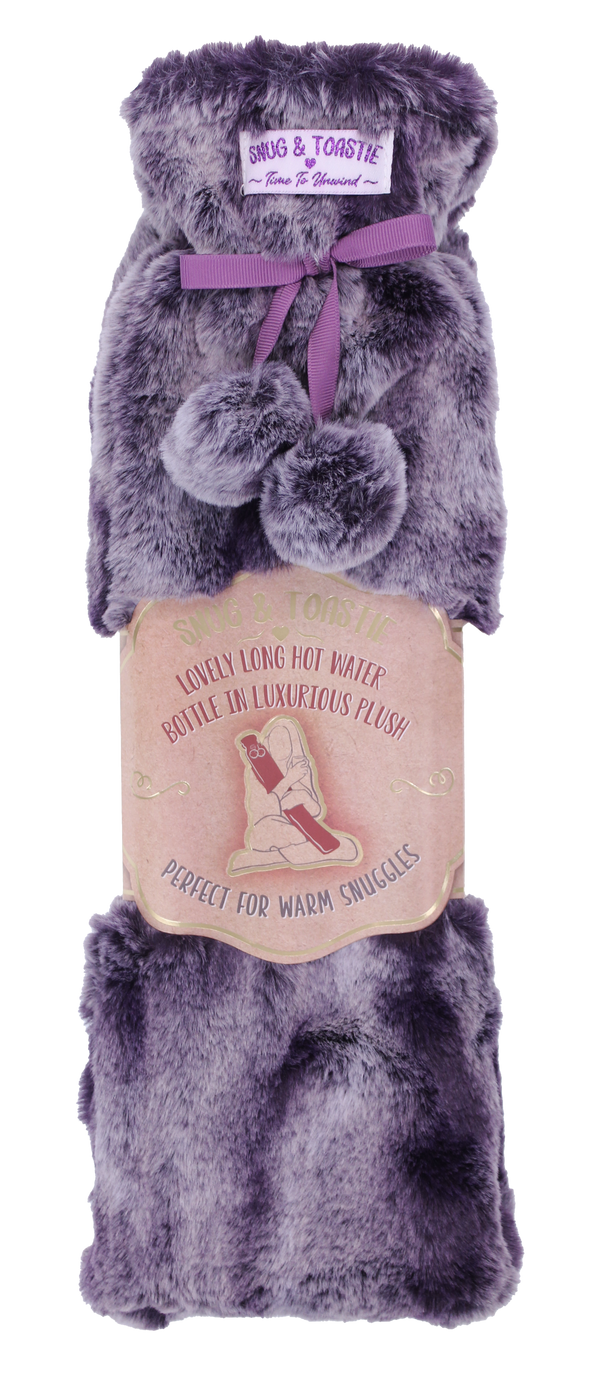 Extra Long Hot Water Bottle - Purple