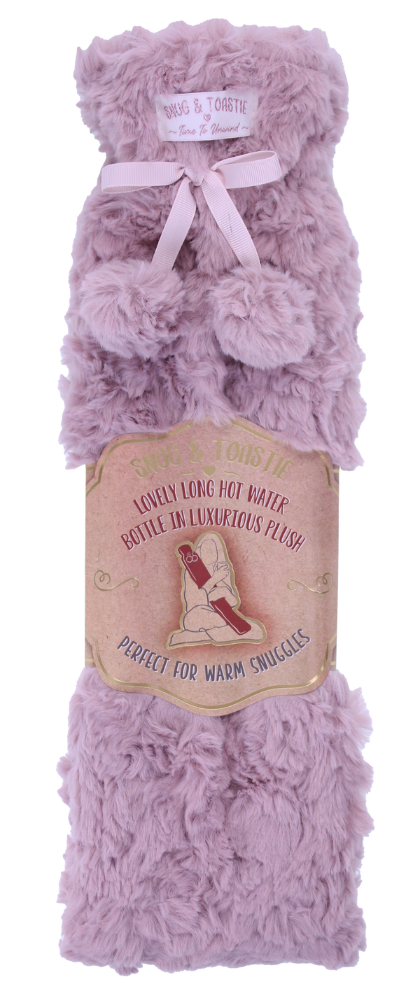 Extra Long Hot Water Bottle - Rose