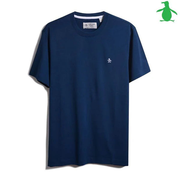 Pin Point Embroidered T-Shirt - Poseidon Blue