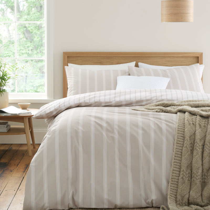 Ashford Stripe Duvet Cover Set - Natural