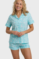 Pineapple Short Pyjama - Aqua