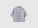 Print Shirt - White & Navy