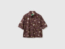 Print Shirt - Brown Leaf