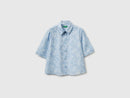 Print Shirt - Light Blue Floral
