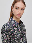 Print Shirt - Navy & Pink