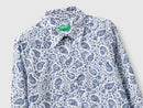 Print Shirt - Navy Paisley