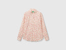 Print Shirt - Cream/peach Floral