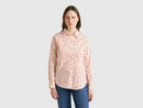 Print Shirt - Cream/peach Floral