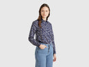 Print Shirt - Navy/white Dandelion