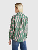 Print Shirt - Green/pink Dandelion