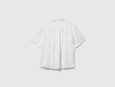 Flowy 3/4 Sleeve Shirt - White