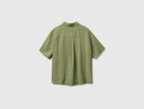 Flowy 3/4 Sleeve Shirt - Olive Green