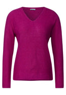V-Neck Sweater - Purple/pink Melange