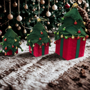 70cm Velvet Pop Up Christmas Tree