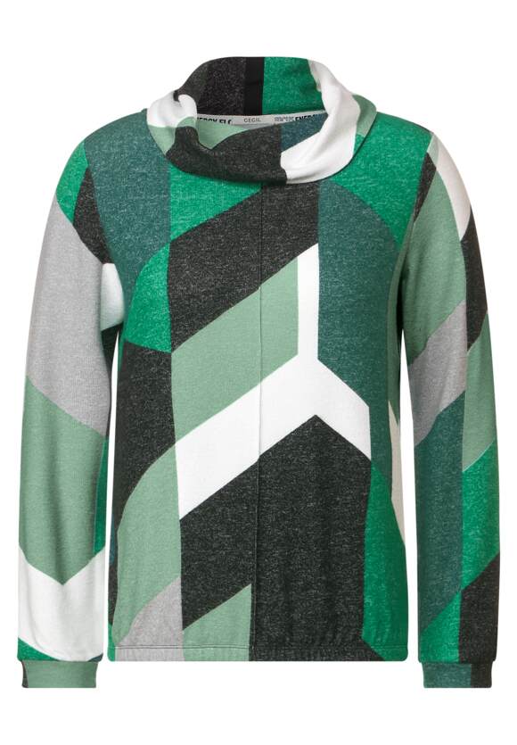 Cosy Geometric Shirt - Easy Green Melange