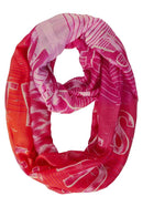 Print And Foil Loop Scarf - Pink Sorbet