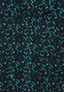 Minimal Print Blouse - Petrol Blue