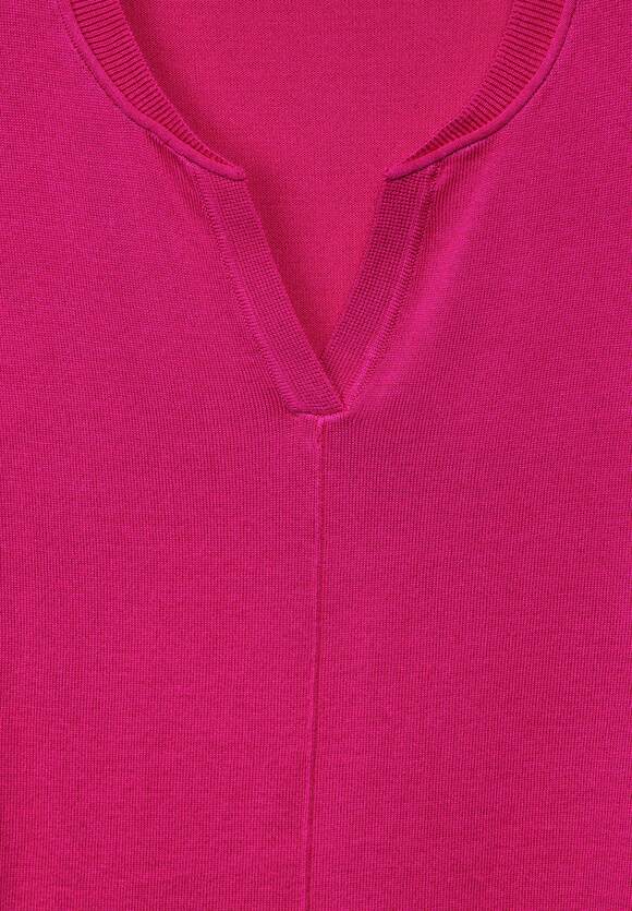 Split Neck Sleeveless Jumper - Pink Sorbet